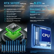 THUNDEROBOT Zero 18 Pro Laptop, 18 QHD+ 240Hz, Intel Ultra 9 275HX, GeForce RTX 5070Ti, 64GB DDR5 RAM, 2TB SSD, Wi-Fi 6E