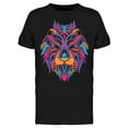 thumbnail image 1 of Lion Head In Neon Colors T-Shirt Men -Image by Shutterstock, Male Small, 1 of 2