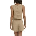 thumbnail image 4 of Elippeo Womenacute;s Summer 2PCS Outfit Sets Solid Color Sleeveless Sling Vest + Casual Shorts with Pockets, 4 of 9