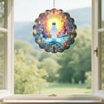 thumbnail image 4 of Stained Glass Wizard Hat Suncatcher, Handmade Witch Hat Window Hanging Ornament with Moon and Star, Magical Home Decor Gift, 4 of 5