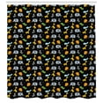 thumbnail image 3 of Ambesonne Animal Shower Curtain, Lion Giraffe Whale Zebra, 69"Wx75"L, Charcoal Grey White, 3 of 3