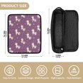 thumbnail image 4 of Hair Tool Organizer Bag with Heat Resistant Mat Removable Travel Storage Case for Hot Air Brushes Curling Irons Cartoon Unicorns and Stars, 4 of 8