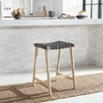 thumbnail image 6 of SAFAVIEH Abreu Rectangle Counter Stool, Black/Light Natural (18.5 in. W x 19 in. D x 26.8 in. H), 6 of 7