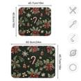 thumbnail image 4 of Yayeee Dish Drying Mat for Kitchen Counter 16"x18" Microfiber Absorbent Pad, Green Christmas Holly, 4 of 7