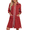 Wine Red, variant on Ekouaer Women Zipper Robe Lightweight House Coat Zipper Front Short Bathrobes Soft Nightgown with Pockets