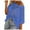 Blue, variant on Womens Summer Scoop Neck Short Sleeve Sweater Casual Crochet Hollow Out Knit Tops Pullover Shirts Beach Cover Up Stylish Basic Women's T-Shirts