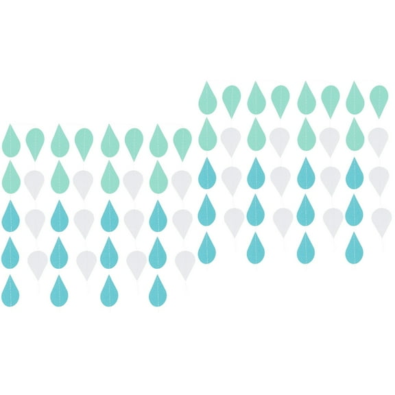 2 Pieces Paper Raindrops Baby Shower Decorations Latte Ornament