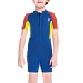 thumbnail image 1 of Soidarity Trajes de neopreno para niños, traje de buceo con protección solar, traje de baño de una pieza de nailon de neopreno ultrafino para jóvenes, Deportes acuáticos naranja XL Soidarity OD003672-09, 1 of 1