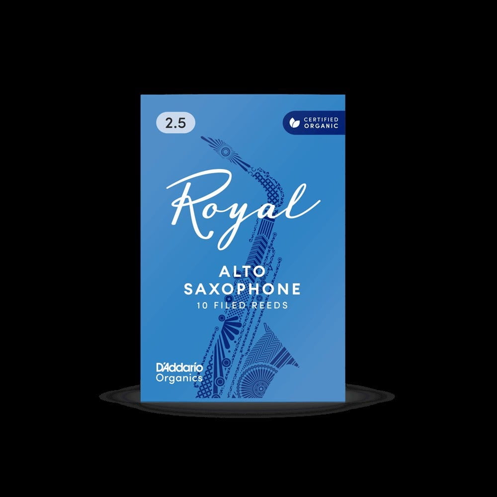 Royal by D'Addario Alto Sax Reeds, Strength 2.5, 10-pack