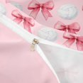 thumbnail image 4 of spefrowx Watercolor Ribbon Volleyball Twin Duvet Cover for Girls, Pink Bow Sports Twin Bedding, Pink Reversible, 2 Pieces, 1 Duvet Cover and 1 Pillowcase, 4 of 6