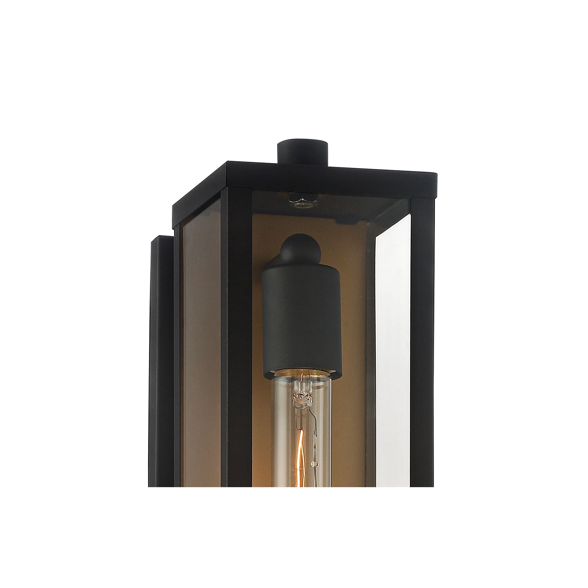 Possini Euro Design Berk Modern Outdoor Wall Light Fixture Textured Black 16" Clear Glass for Post Exterior Barn Deck House Porch Yard Posts Patio