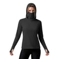 thumbnail image 7 of OVAFBAU Womens Long Sleeve Sun Protection Shirt Workout Hiking Hoodie Tops Women's Hooded Masks Long Sleeve Thumb Hole Sun Shield Tops, 7 of 7