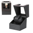 thumbnail image 3 of Watch Winder  Automatic Watch Winder  Wooden Watch Winder  Single Watch Winder  Leather Watch Winder Single Automatic Watch Winder With Quiet Motor Wristwatch Display Case Box, 3 of 8
