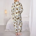 thumbnail image 6 of Goofa German Shepherd Dog Printed Women’s 2 Piece Pajama Set Super,Pajamas Women's Long Sleeve Sleepwear Soft Button Down Loungewear Pjs Lounge Set Nightwear-, 6 of 9