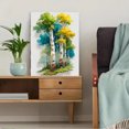 thumbnail image 5 of Birch Trees Watercolor Canvas Print, Sage Green Forest Art, Farmhouse Ready to Hang Wall Decor, 5 of 8