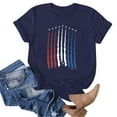thumbnail image 4 of ORT Womens American Flag Shirt July 4th T-Shirt Graphic Tees Casual Short Sleeve Tee Top(Z1-Navy,L), 4 of 5
