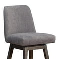 thumbnail image 5 of 30" Brown And Gray Solid Wood Swivel Bar Height Bar Chair With Footrest, 5 of 10