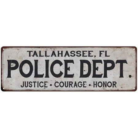 TALLAHASSEE  FL POLICE DEPT Home  Decor  Metal Sign Gift 