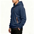 thumbnail image 6 of HBGVBA Big Boys Fleece Quarter Zip Hoodie,Solid Color Thick Hooded Pullover Top Loose Relaxed Long Sleeve Warm Casual Daily Fashion 5-15 Years, 6 of 6
