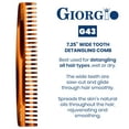 thumbnail image 5 of Giorgio G47 Large 6 Inch Hair Detangling Comb, Wide Teeth for Thick Curly Wavy Hair. Long Hair Detangler Comb For Wet and Dry. Handmade of Quality Cellulose, Saw-Cut, Hand Polished, 5 of 5
