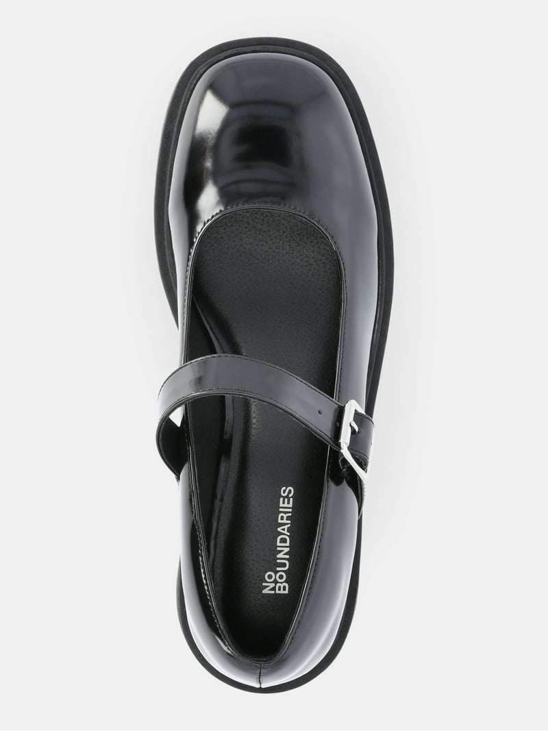 No Boundaries Women's Chunky Maryjane with Buckle, Lug Sole