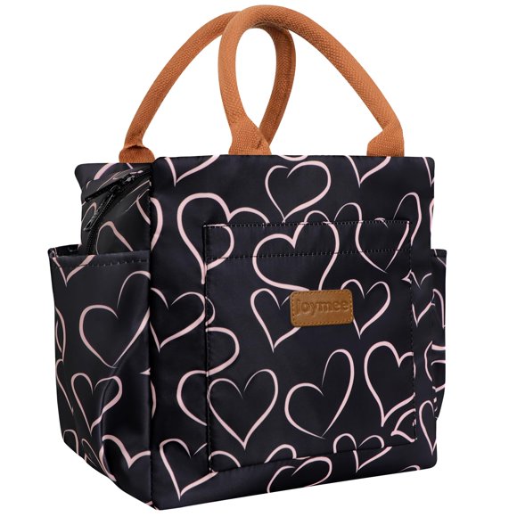 Bolsa de almuerzo Joymee, aislante, reutilizable, a prueba de fugas, 10,3 L, Love Heart