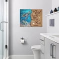 thumbnail image 4 of Sea Turtle Decor Wall Art Ocean Wall Decor Turquoise Sea Turtle Painting Pictures Christian Scriptures Psalm Canvas Prints Modern Artwork Home Decor for Bathroom Bedroom Living Room 16"x12", 4 of 6