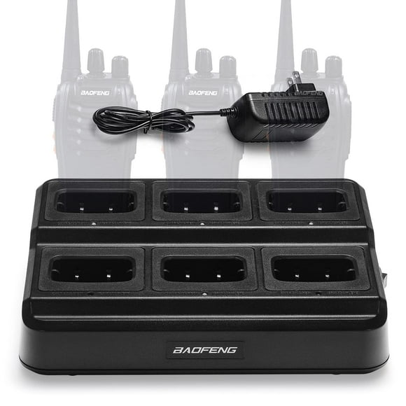 Base de carga de seis vías BAOFENG BF-888S para Walkie Talkie