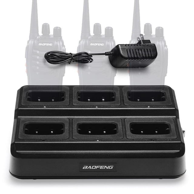 Base de carga de seis vías BAOFENG BF-888S para Walkie Talkie