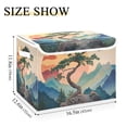 thumbnail image 5 of Yayeee Collapsible Cube Storage Bin with Lid Fabric Closet Decorative Basket with Handles, Pine Tree at Dawn, 5 of 7