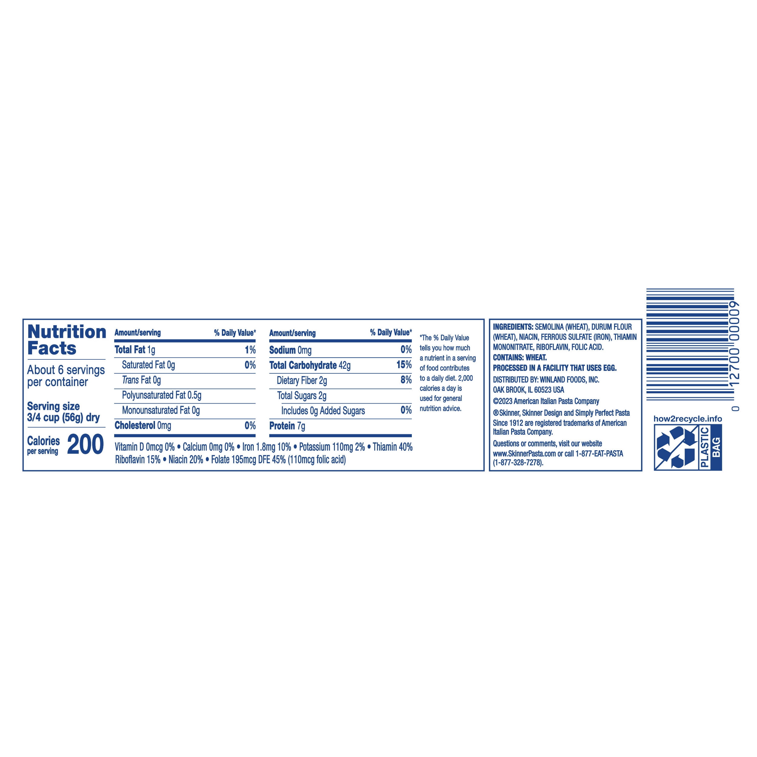 (4 pack) Skinner 12 oz Medium Shell Pasta