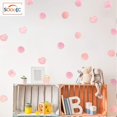 thumbnail image 2 of Pegatinas de pared para bebés y niños, pegatinas de pared para niñas para dormitorio, sala de estar, cocina, baño, decoración de pared (punto rosa, 36 piezas), 2 of 5