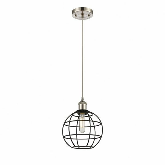 Innovations Lighting Ballston Lake Placid - 1 Light 8" Cord Hung Pendant Satin Nickel