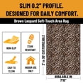 thumbnail image 3 of Ottomanson Non-Slip Living Room Area Rug 7'10" x 10' Low Pile Carpet, Leopard Print Brown, 3 of 5