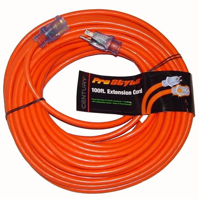 100 Foot Heavy Duty Electric Extension Power Cord 12 Gauge Electrical Cable Orange