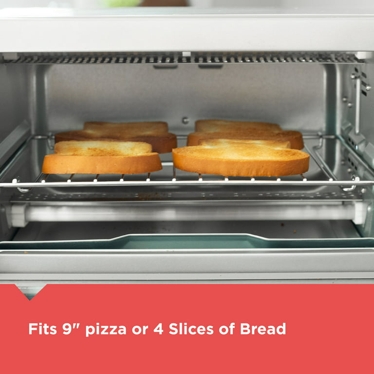 BLACK+DECKER Crisp 'N Bake Air Fry 4-Slice Toaster Oven, Silver & Black,  TO1787SS 