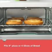 BLACK+DECKER Crisp ‘N Bake Air Fry 4-Slice Toaster Oven, Silver & Black, Fits 9 Inch Pizza, .35 Cubic Feet