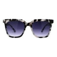 thumbnail image 2 of Womens Oversize Horn Rim Boyfriend Fashion Plastic Sunglasses White Tortoise Smoke, 2 of 4