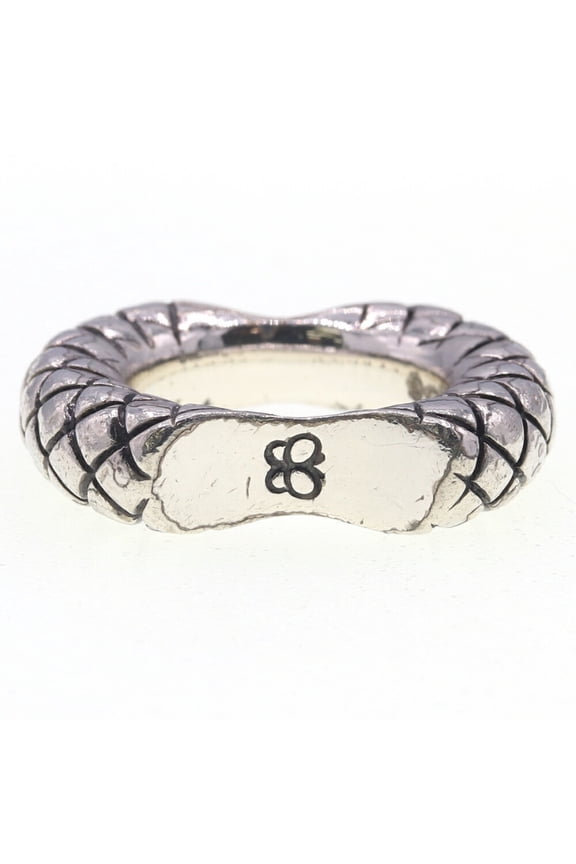 Pre-Owned Bottega Veneta Intrecciato Sterling Silver 925 Ring, US 5.5-5 3/4, JP 11,... (Good)