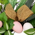 thumbnail image 6 of Northlight Easter Egg and Burlap Ribbon Mixed Foliage Twig Wreath - 22", 6 of 9