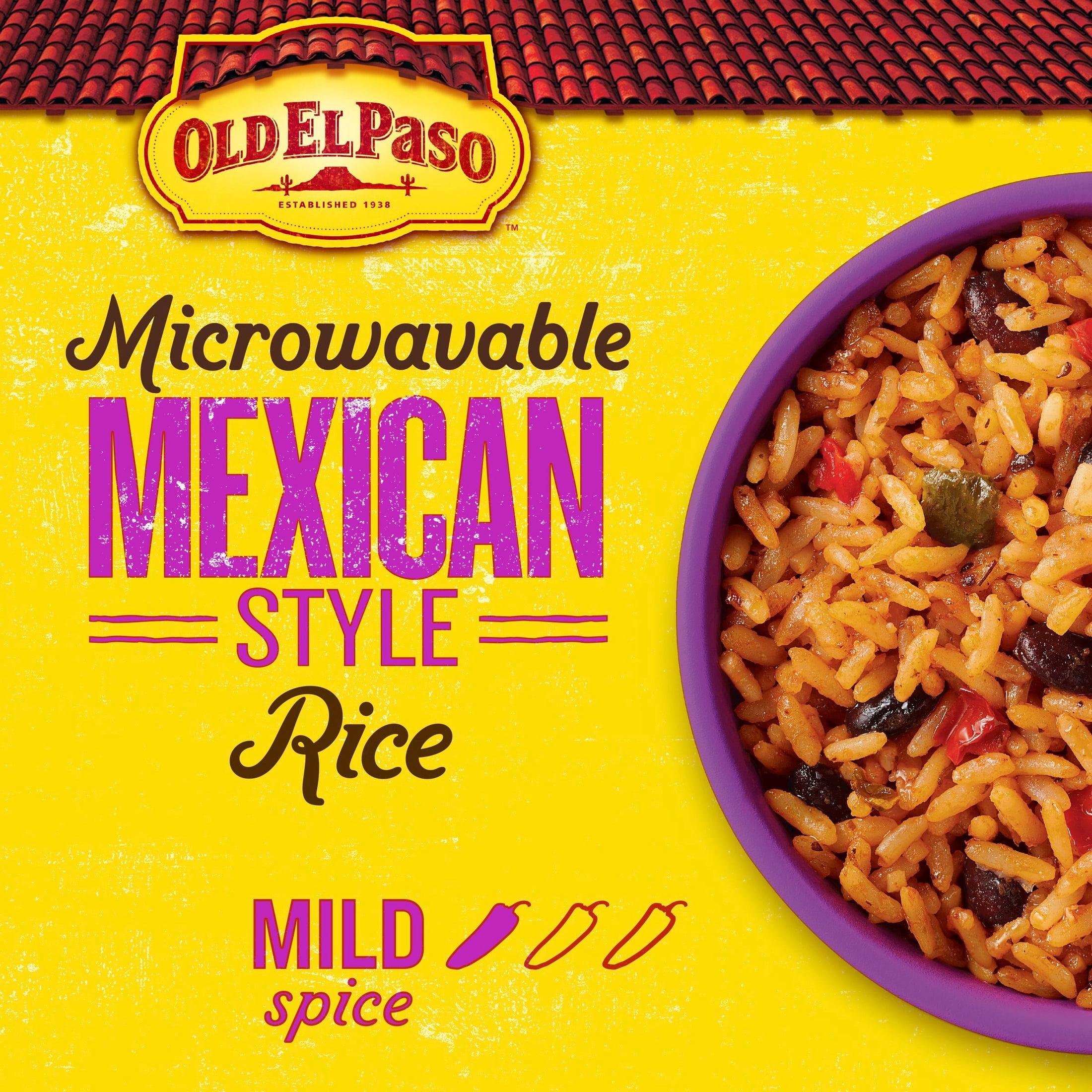 (8 pack) Old El Paso Rice, Mexican Style Rice, Microwavable Pouch, 8.8 oz