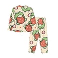 thumbnail image 2 of Goofa Frog Hold Strawberry Printed Women’s 2 Piece Pajama Set Super,Pajamas Women's Long Sleeve Sleepwear Soft Button Down Loungewear Pjs Lounge Set Nightwear-Medium, 2 of 9