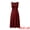 Dark Red, variant on Women's Sleeveless V Neck Elegant A Line Midi Dresses M Black