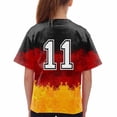 thumbnail image 3 of Toddler Girls Summer Tops Tees Casual Color Block Patchwork Letter Graphic T Shirt Short Sleeve Fashion Loose Fit Tee Blouse Daily Spring Shirts For Kid 12-13T, 3 of 5
