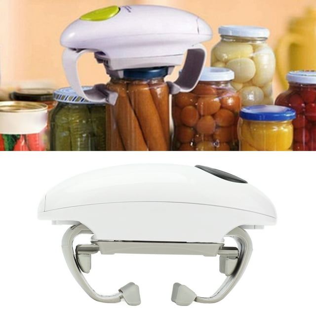 Automatic Can Opener, Lid Opener Mini Electric Jar Opener Effortless ABS for Home for Restaurant for Kitchen