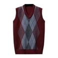 thumbnail image 1 of Men's Knitted V-Neck Sleeveless Padded Sweater Vest for Winter Warmth and Style, 1 of 8