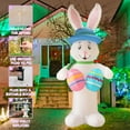 thumbnail image 5 of 12FT bunny holding egg, Easter outdoor inflatable decoration, 5 of 6