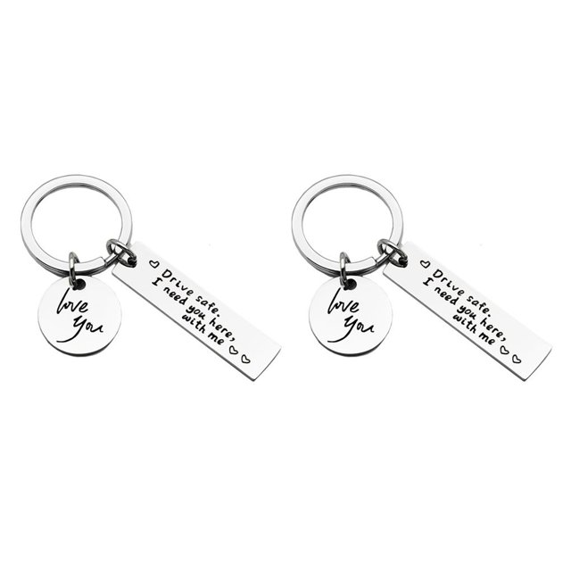 Kenally Keychain Couple Gifts Art Crafts Hanging With Design You Need I Here Pendants Key-ring Me for Boyfriends Husband Father Supplies Type2 NO2
