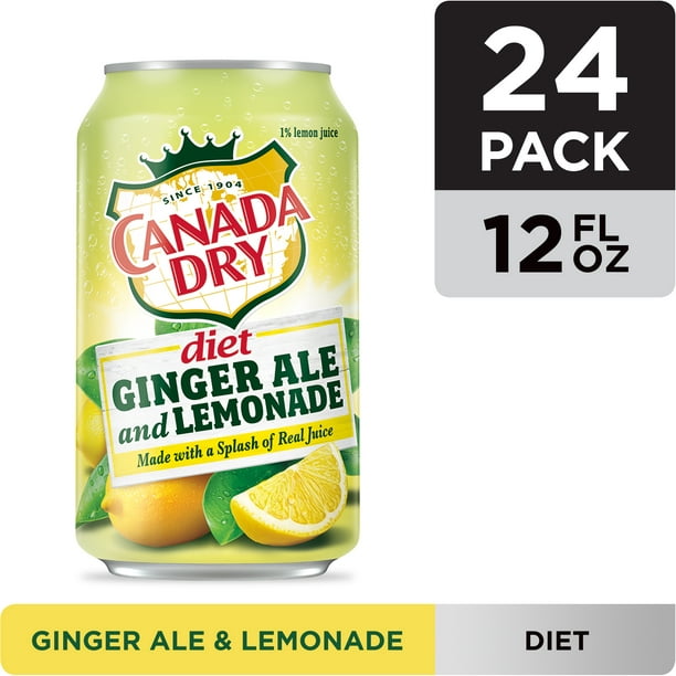 Canada Dry Diet Ginger Ale And Lemonade 12 Fl Oz 48 Cans 2 Pack Diet Canada Dry Ginger Ale And Lemonade 12 Fl Oz Cans 12 Ct Walmart Com Walmart Com