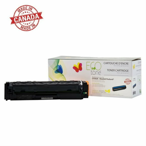 EcoTone Toner Cartridge - Remanufactured for Hewlett Packard CF502X / 202X - Yellow